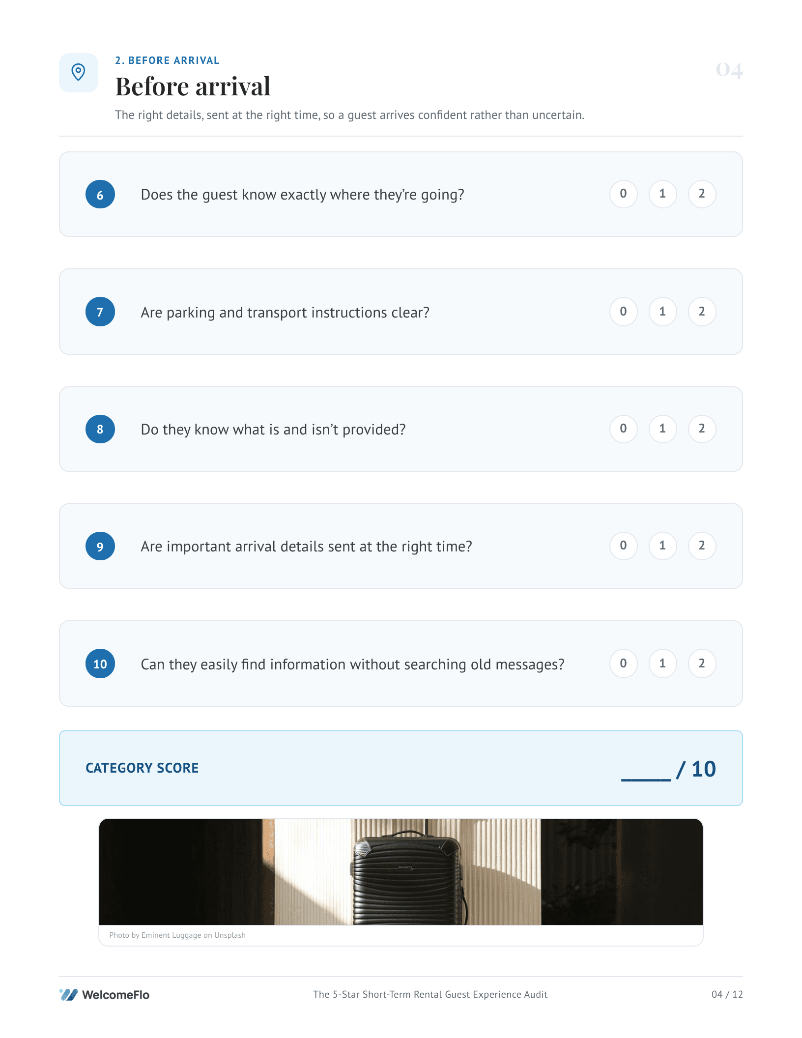 The 5-Star Short-Term Rental Guest Experience Audit — Page 4 — before arrival