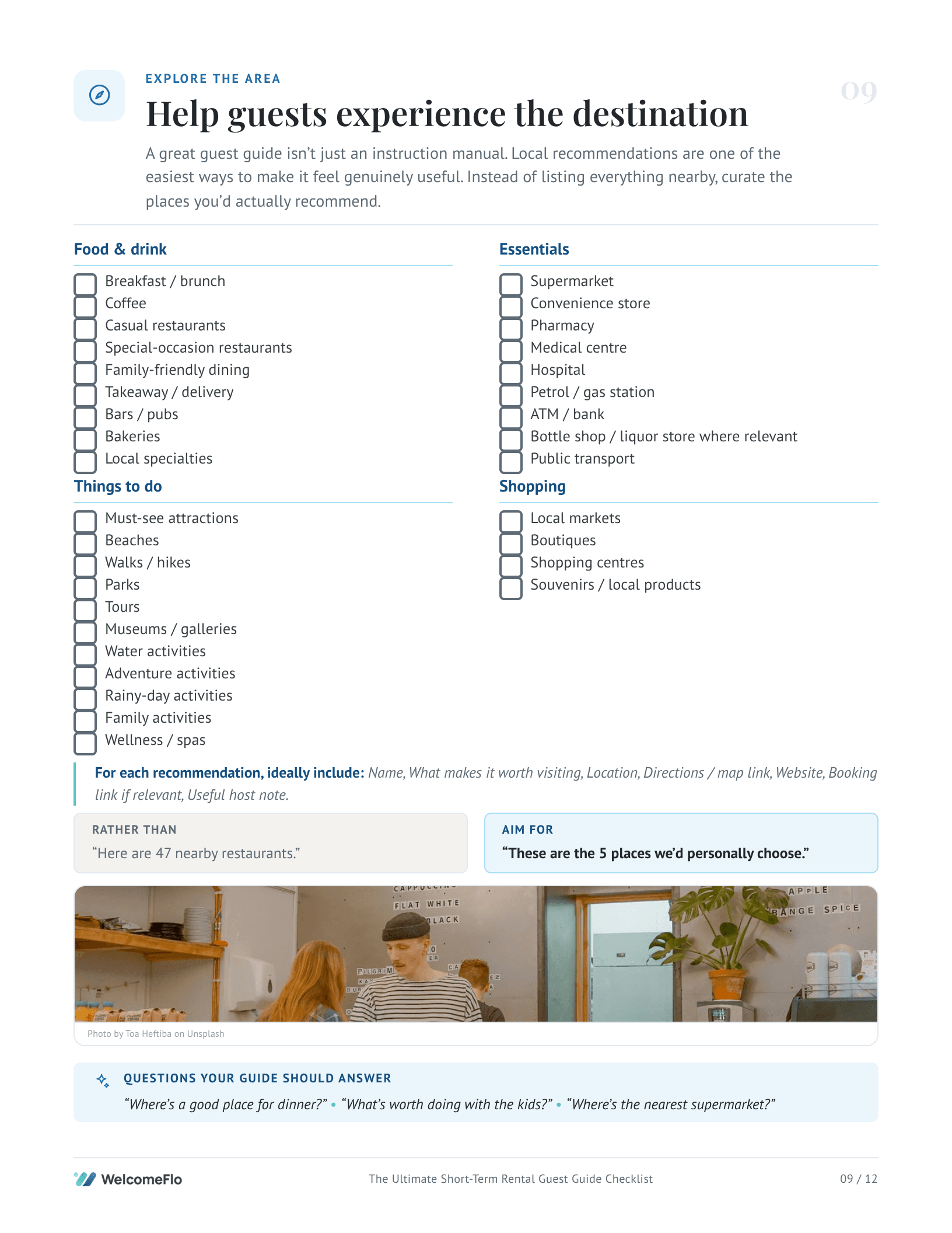 The Ultimate Short-Term Rental Guest Guide Checklist — Page 9 — explore the area