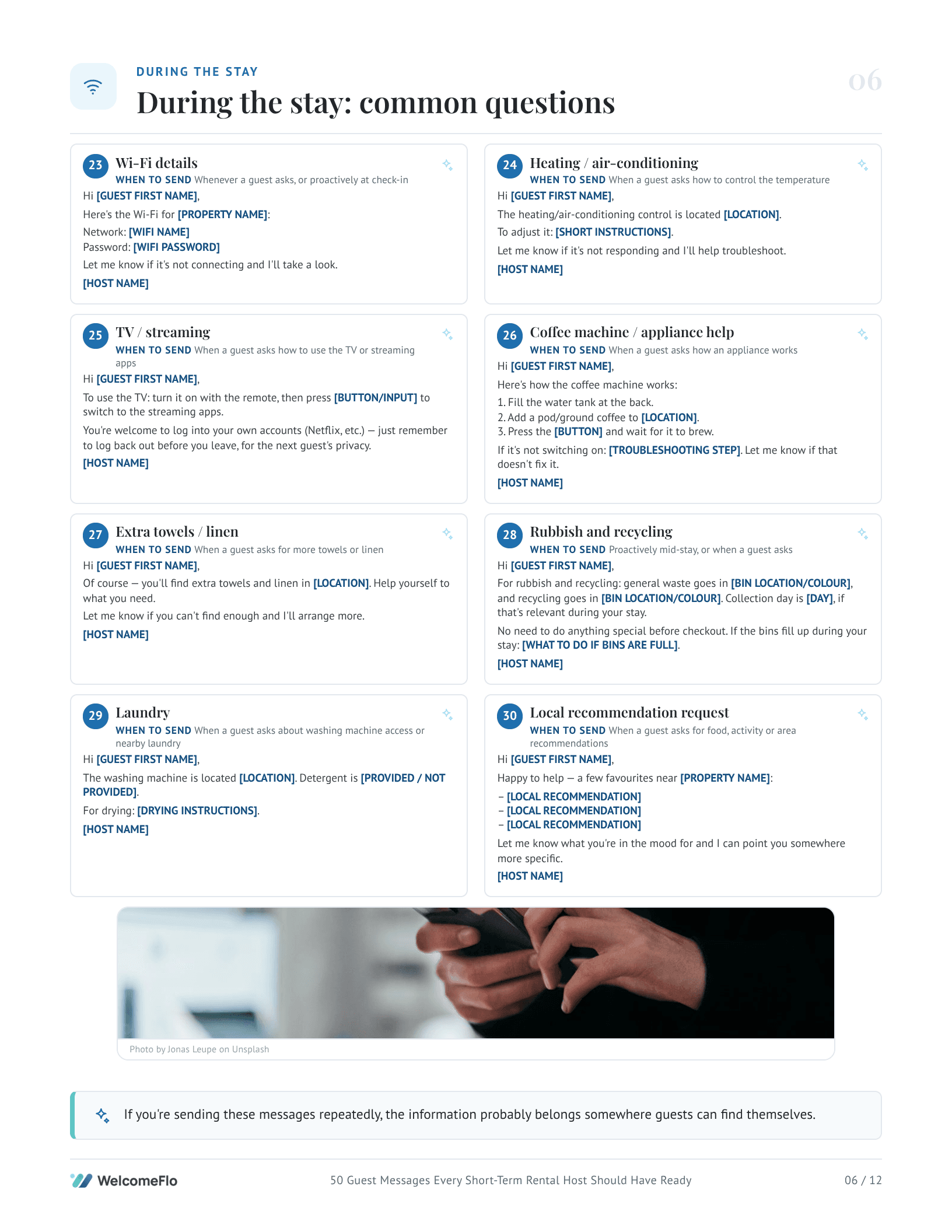 50 Guest Messages Every Short-Term Rental Host Should Have Ready — Page 6 — during the stay